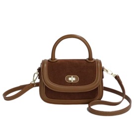 CEEKAY Women's Shoulder Bag, Brand Pochette, One Shoulder Handbag, Small, Mini Bag, Women's Bag, Shoulder Hanging, Cross-body Handle, 3-Way, Lightweight, Korean Style, Commuting, Brown