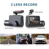 Udorich Three-Lens Vehicle Recorder with Wide Angle Coverage, Parking Monitor,