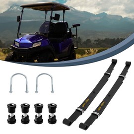 Golf Cart Rear 4-Leaf Spring Kit for Club Car Precedent 2004-Up, Heavy Duty Set with Bushings Sleeves and U Bolt Kit, Replace OEM 102509301 102513001