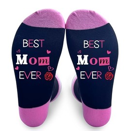 FQPJA Mom Socks For Women, Best Mom Ever Socks, Mother's Day Gifts Ideas From Daughter Son, Wife Sock From Husband, Mommy Birthday Sock, Christmas Thanksgiving Gifts For Mother Grandma -A09