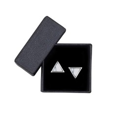 SOFIA MILANI - Women's Earrings 925 Silver - with Zirconia Stones - Triangle Stud Earrings - 20614, Sterling Silver, No Gemstone