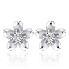 Zhang Trading White Gold Plated Peach Blossom Small Stud Earring