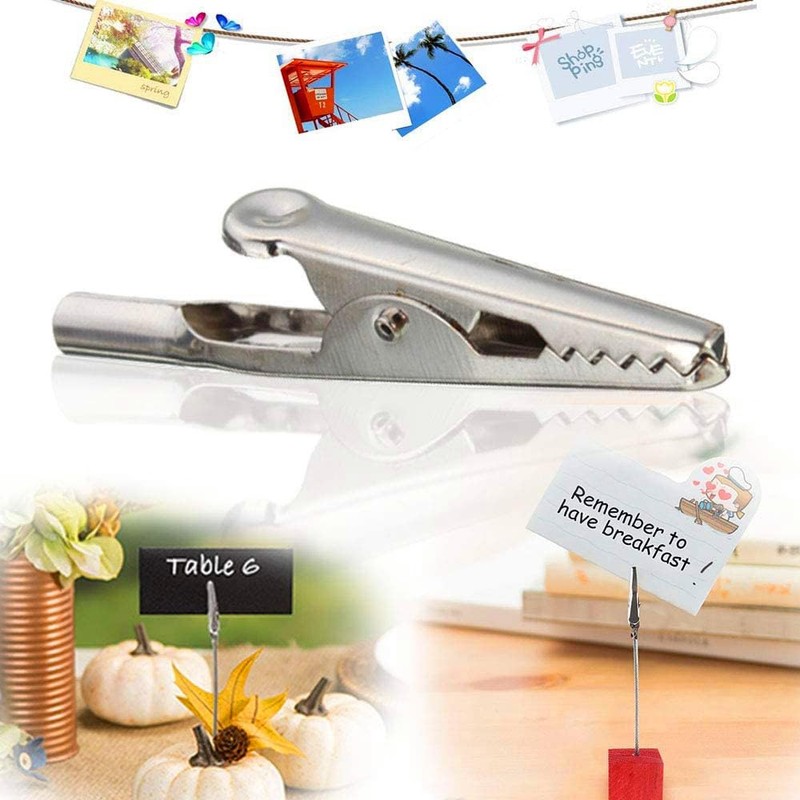 LYSAIMG 50Pcs 51mm Length Crocodile Clips, Metal Alligator Clip,Stainless Steel