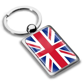 3D Metal UK Great Britain United Kingdom Union Jack National Flag Keyring Key Chain Gift Men Women Keychain Giftbox KK 216