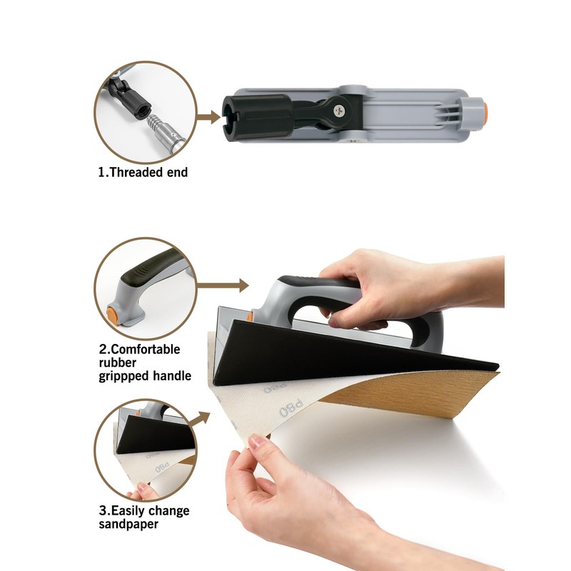 ROLLINGDOG Drywall Corner Sander - Hand Sander With 6PC Oxide
