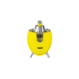 UNOLD 78132 ZITRUSPRESSE Power Juicy Yellow für große und kleine Zitrusfrüchte, 300W Motor für perfekte Saft-Ausbeute, mit Saftstopp-Auslauf, komplett zerlegbar und spülmaschinengeeignet