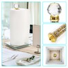 Suwimut Paper Towel Holder, Gold Paper Towel Roll Dispenser Stand
