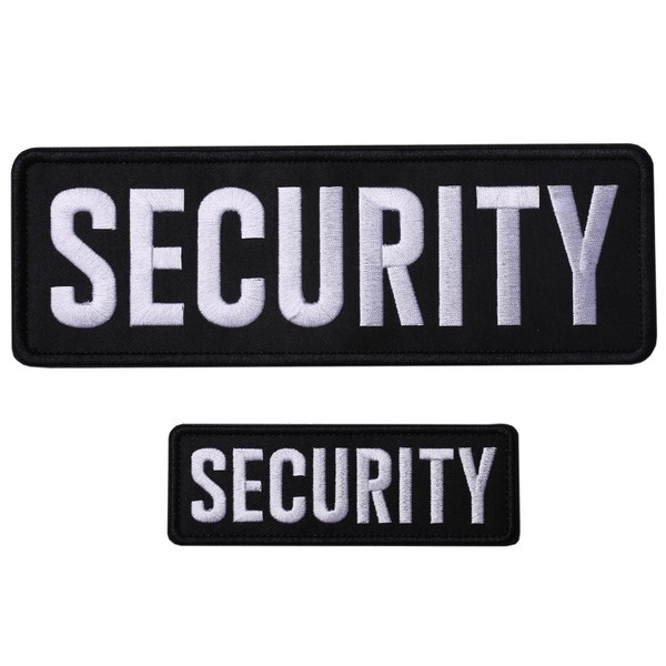 Security Embroidered Patches Hook and Loop, Durable Fabric Security Patch