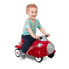Ride On Toys for Toddlers 1-3 Boys and Girls, Toddler Toys for Kids, Kids Car, Radio Flyer Retro Rocket, for Ages 1-3, Red
