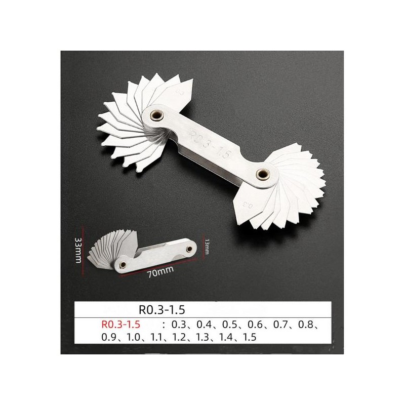 반경 측정 도구 7MM 고정밀 R7 15MM R15 25MM R25