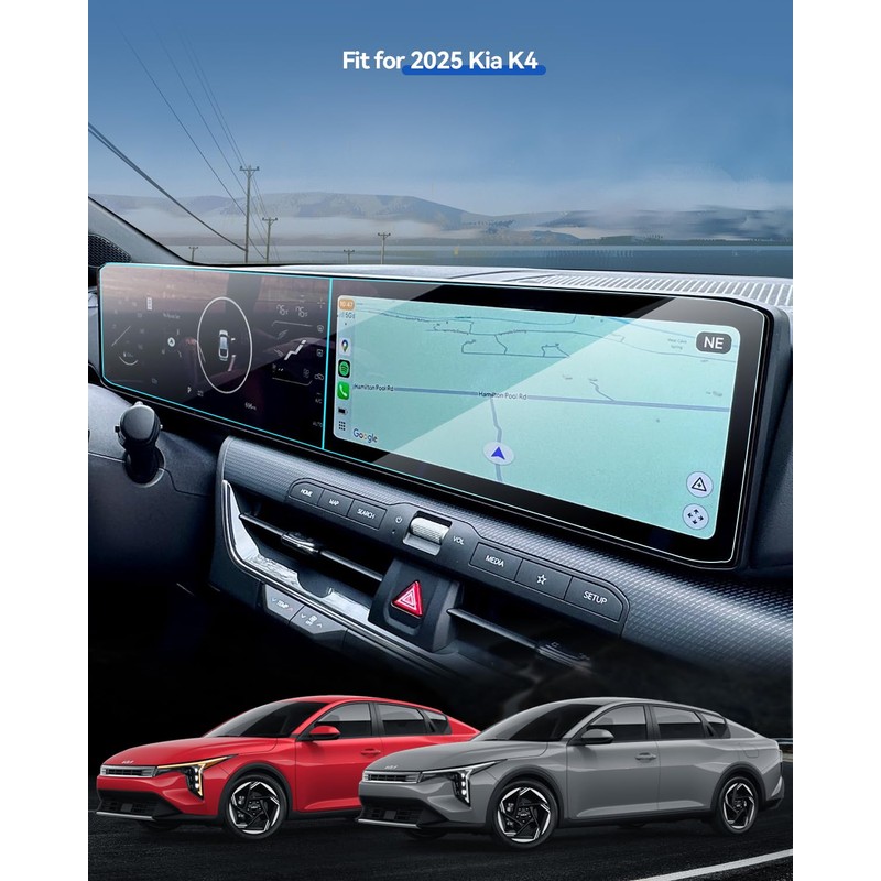 LANTU 2PCS Car Screen Protector for 2025 Kia K4(LX/LXS/EX/GT-Line/GT-Line Turbo)