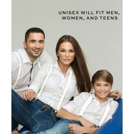 Man of Men White Suspenders for Men