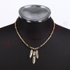 Kansha Ichiba Genuine Gold Feather Pipe Necklace