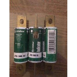 LITTELFUSE JTD-100ID 600 VAC, Fuse, for USE W/All General Purpose CIRUCITS, W/Trip Indication, 300 VDC, 100 AMP, W/O Alarm Contact, TIME DELAY Type, Current LIMITING, Dual Element Design