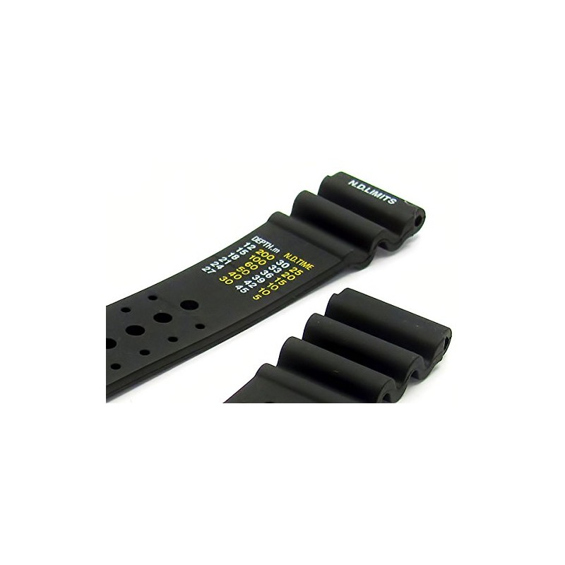 ND Limits High-Grade Polyurethane SCUBA Divers Watch Strap 20mm Black