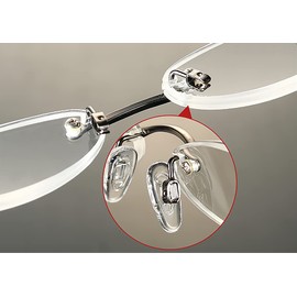 Push-in Glasses Nose Pads,5 Pairs BEHLINE Soft Silicone Eyeglasses Replacement Nose Piece,Anti-Slip Snap-in Nose Bridge Pads Clear Slide on Nose Guards for Eye Glasses Sunglasses(15mm,Teardrop-Shape)