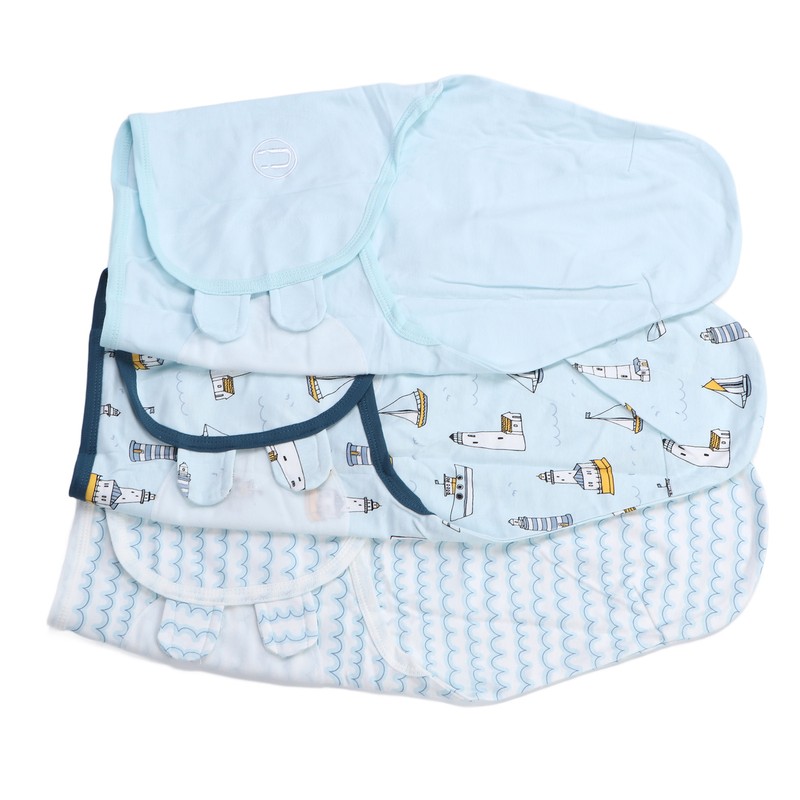 3pcs Baby Swaddle Sleep Sacks Cotton Swaddle Blanket for 0