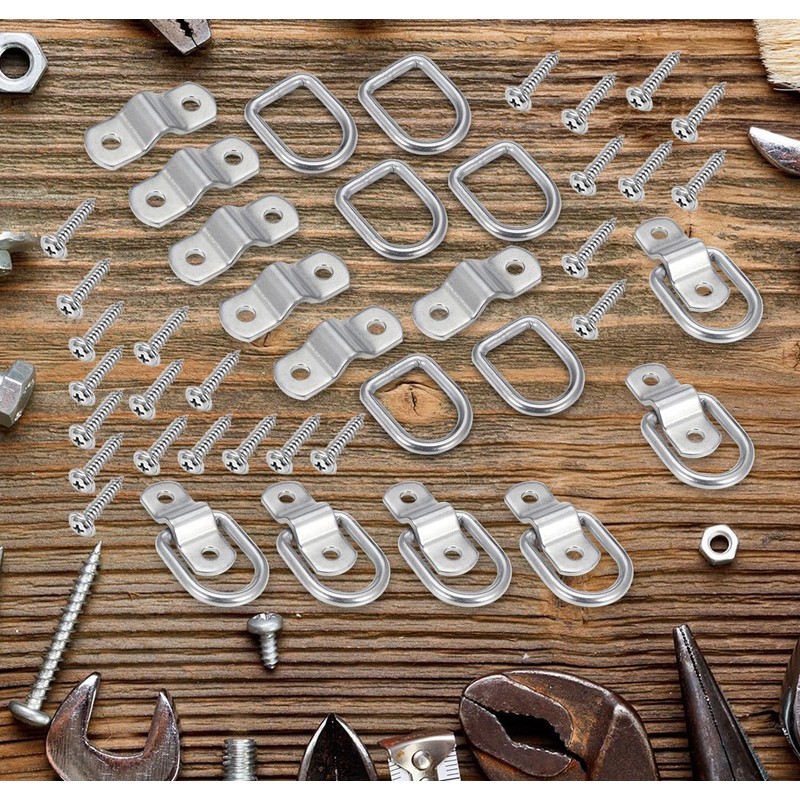 D Rings Tie Down Anchors, Heavy Duty 1/4” Trailer Tie