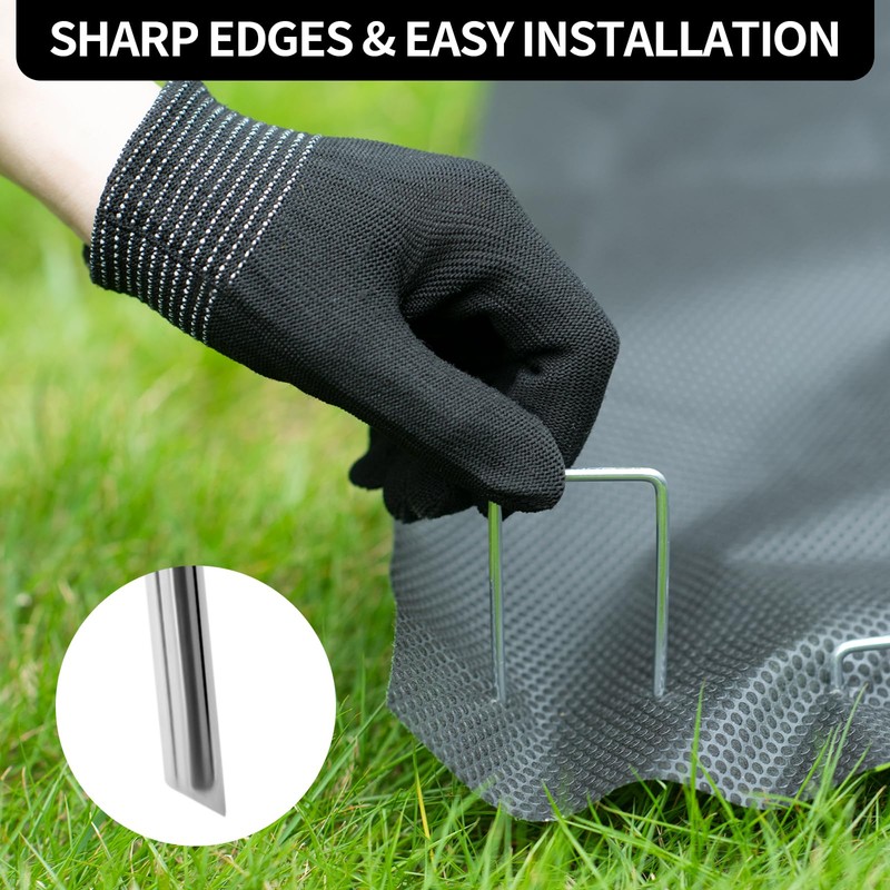 MAT 7-BANQUET Galvanized Landscape Staples 6 Inch 120 Pack 11