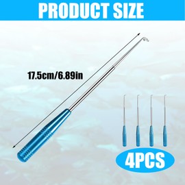 4-Piece Carp Fishing Accessories, Fishing Hook Remover Set, Durable and Lightweight Design for Quick Hook Removal, Ideal for Freshwater and Saltwater Fishing, 17.5 cm Length, 20 g Weight, Blue
