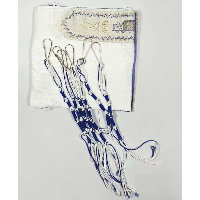 Cyprinus Carpio Jewish Traditional Tzitzits Set for Pants/Jeans Tzitzits Tassels