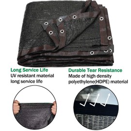 30% Black Shade Fabric Sun Shade Cloth, Durable Mesh Tarp with Grommets, Resistant Garden Sun Shade Netting, Shading Antifreezing for Pergola Cover Canopy, Greenhouse, Plants Growing, 10 x 14 FT