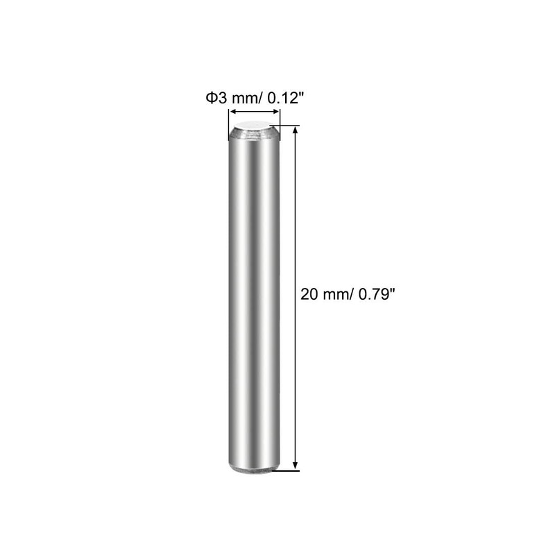 TOP-VIGOR 25Pcs 3mm x 20mm Dowel Pins Shelf Support Pegs,
