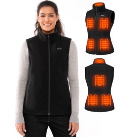Muvenes Heated Vest for Women with 7.4V 16000mAh Battery Pack Included, Fleece Heated Vests Women, Electric Heating Vest-S