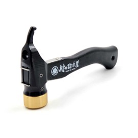 Village Blacksmith Forged Hardening Peg Hammer Elyse Stake Ultimate Hammer ★ Short ★ Black Handle Brass Head x Chrome [Made in Japan by Tsubamesanjo]