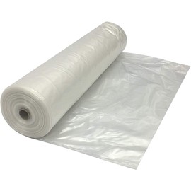 Farm Plastic Supply - Clear Plastic Sheeting - 2 mil - 5' x 13' - Thick Plastic Sheeting, Heavy Duty Polyethylene Film, Drop Cloth Vapor Barrier Covering for Crawl Space (50 Pack)