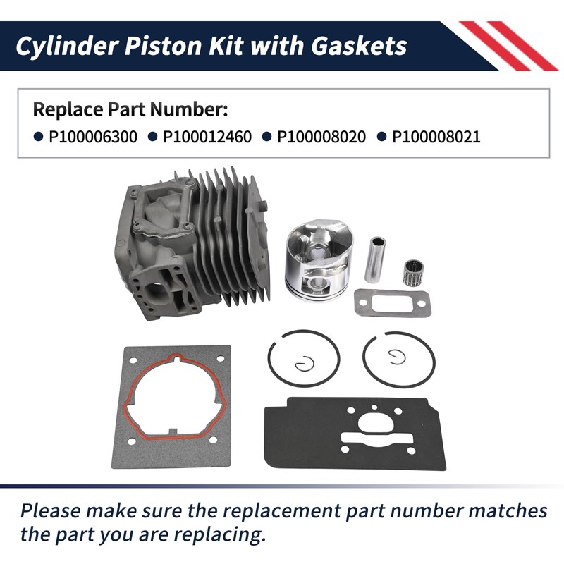 Promrmr P100006300 Cylinder Piston Kit with Gaskets Compatible with Echo