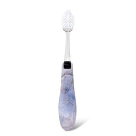 RADIUS Toothbrush Tour Travel Brush, Calacatta Stone, BPA Free and ADA Accepted, Designed to Improve Gum Health and Reduce The Risk of Gum Disease, 1 Pack