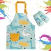 Lvjkes Kids Painting Apron, Kids Toddler Painting Apron Set with