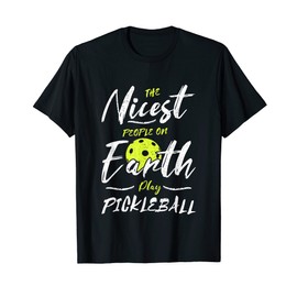 Funny Pickleball Player and Pickle Ball T-Shirt, black
