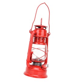 Hurricane Oil Lamp ,Hurricane Lamps Vintage Lantern Lights Burning Lantern Retro Kerosene Lamps Classic Oil Lamp Table Lanterns, Vintage Kerosene Lamp for Home, Garden (Red)