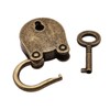 Pack of 2 Mini Bronze Antique Padlock Small Metal Heart