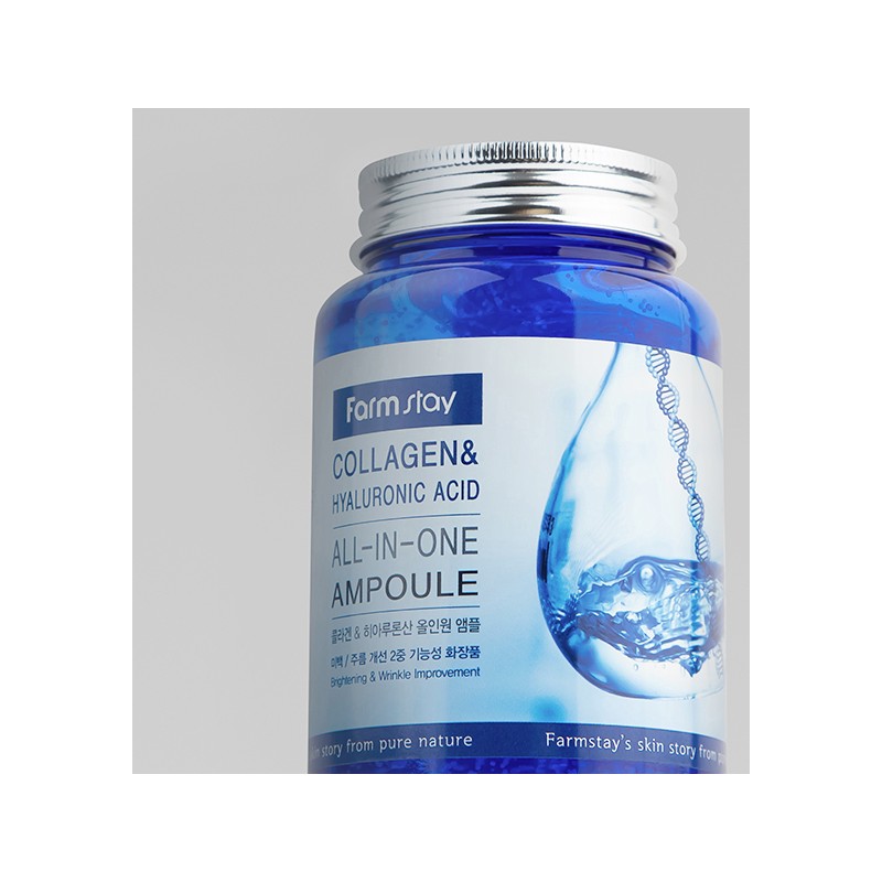 팜스테이 콜라겐 &amp; 히아루론산 올인원 앰플, 250ml, 1개 Farmstay Collagen