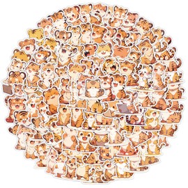 Tiger Stickers 100Pcs Waterproof Cute Cartoon Animals Stickers for Water Bottle Laptop Skateboard Scrapbook Cars Notebook Computer Guitar,Vinyl Funny Kawaii Tiger Sticker for Teens Adult
