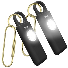 Semptec Urban Survival Technology Senior Emergency Call Alarm: Set of 2 Self Defense Keychains, 130 dB, Flashlight (Alarm Personal Safety, Panic)