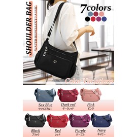 T.Y.ryanryan Women's Shoulder Bag, Lightweight Nylon Crossbody Bag, Pink