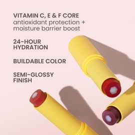 Burt’s Bees Tinted Boosted Balm Cheeky Cherry; Nourishing Vitamin C, E, and F Core; 24 Hour Moisture; Buildable Color with a Semi Glossy Finish; 100% Natural Origin; 1 Tube; 0.16 Oz.