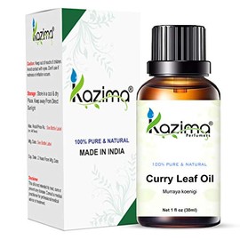 KAZIMA Curry Leaf Essential Oil - 100% Pure, Natural & Undiluted Oil for Skin Care & Hair Care, 30 ml
