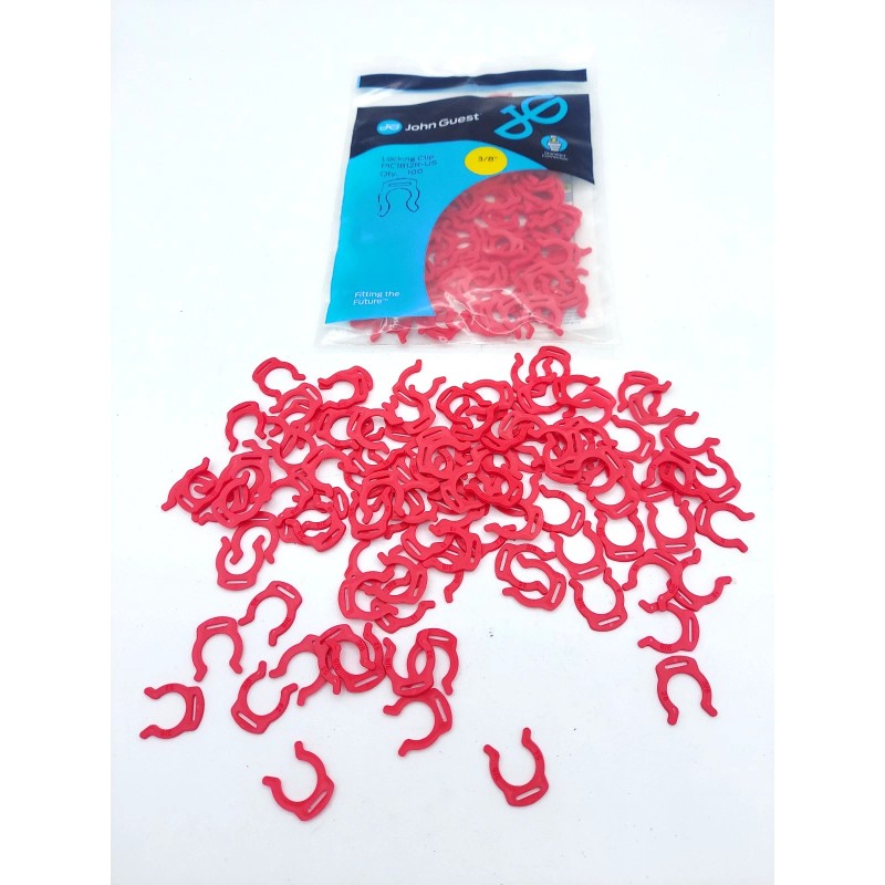 John Guest 3/8" RO Tubing Locking Clips PIC1812R Speedfit (Pack