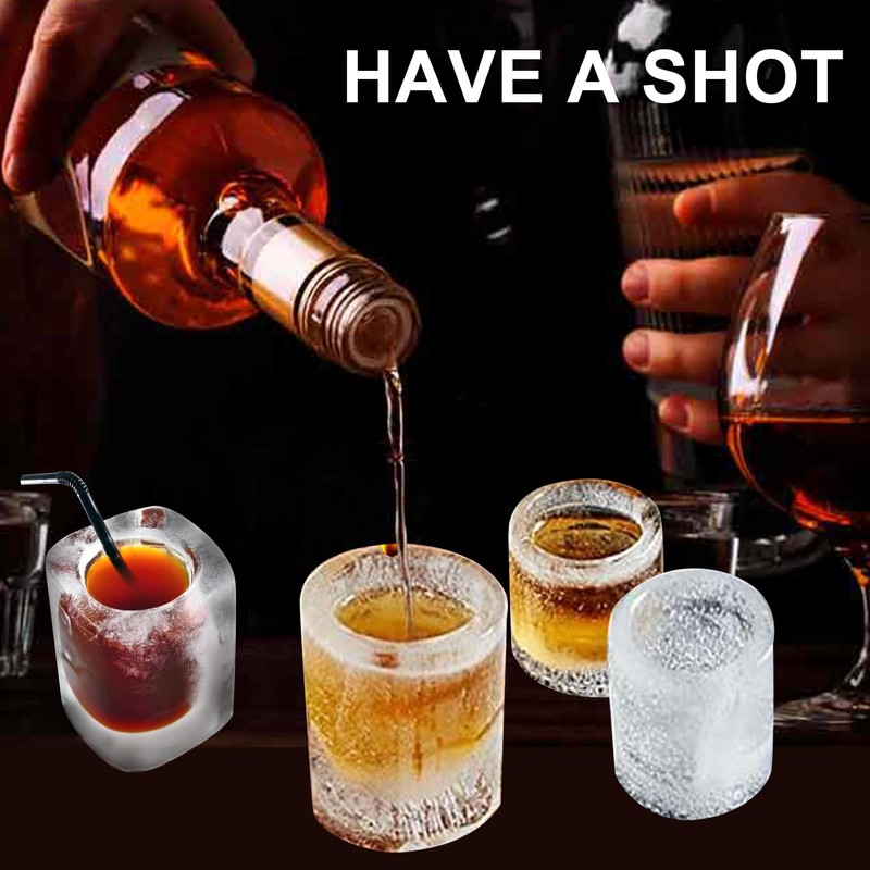 Sidosir Shot Glass Candy Mold Silicone, 9-Cavity Round Silicone Molds