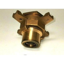 Trumbull Water Meter Yoke Expansion Connection Wheel for 1" Water Meter, NL Brass