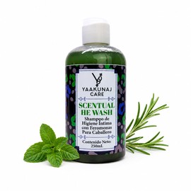 Shampoo Íntimo - Para Hombre - Hidratante - Feromonas - Aloe Vera - Tea Tree - Vitamina E - 250ml Scentual He Wash - Yaakunaj Care - Higiene Y Limpieza Profunda