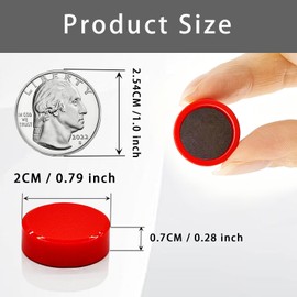 ZDZBLX Magnets for Magnetic Board, Magnets Strong, Fridge Magnets, Mini Magnets, Small, Whiteboard Magnets, Colourful Magnet, Round, Magnets for Blackboard, Notice Board, School, Office (Pack of 40,