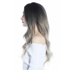 WIG ME UP - LC179-5-R10T85/88A Ladies' Wig long wavy ombre medium brown to vanilla blond and balayage highlights