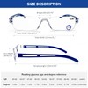 AQWANO Rimless Computer Reading Glasses Blue Light Blocking, 5 Pack