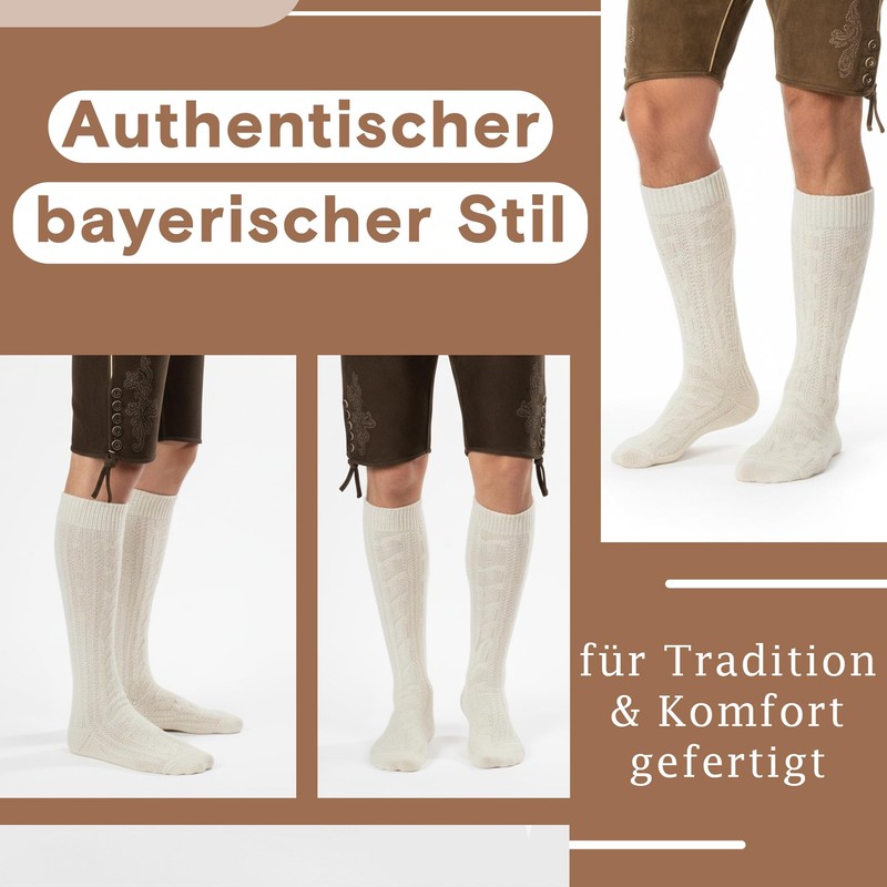 German Wear, short costume socks, braid pattern, socks, 44 cm